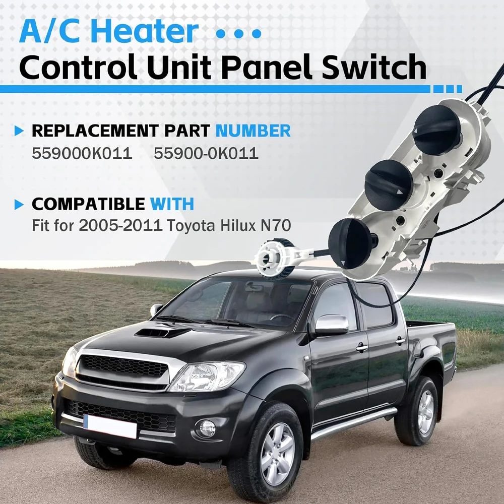 

SORGHUM 559000K011 Air Conditioning Control Switch Assembly A/C Heater Control Panel For Toyota Hilux 2005- 2009 2010 2011