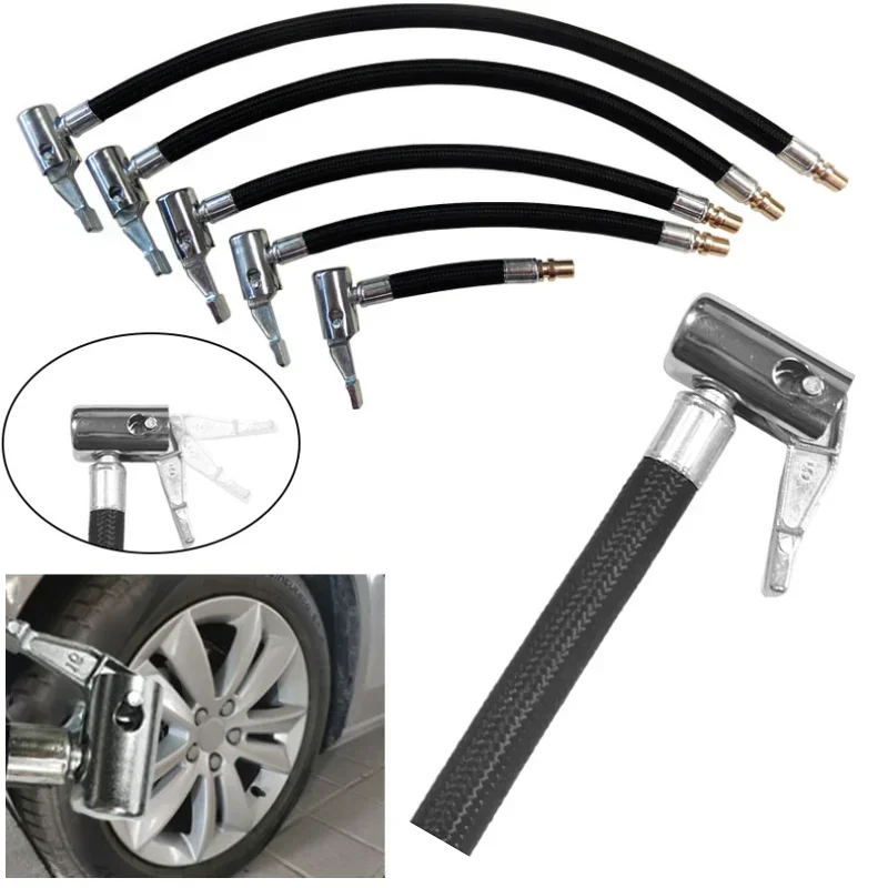 Mangueira de extensão para inflar pneus de carro, 10/20/30/60 cm, tubo adaptador para inflar pneus de motocicleta, conector de mangueira, acessórios p