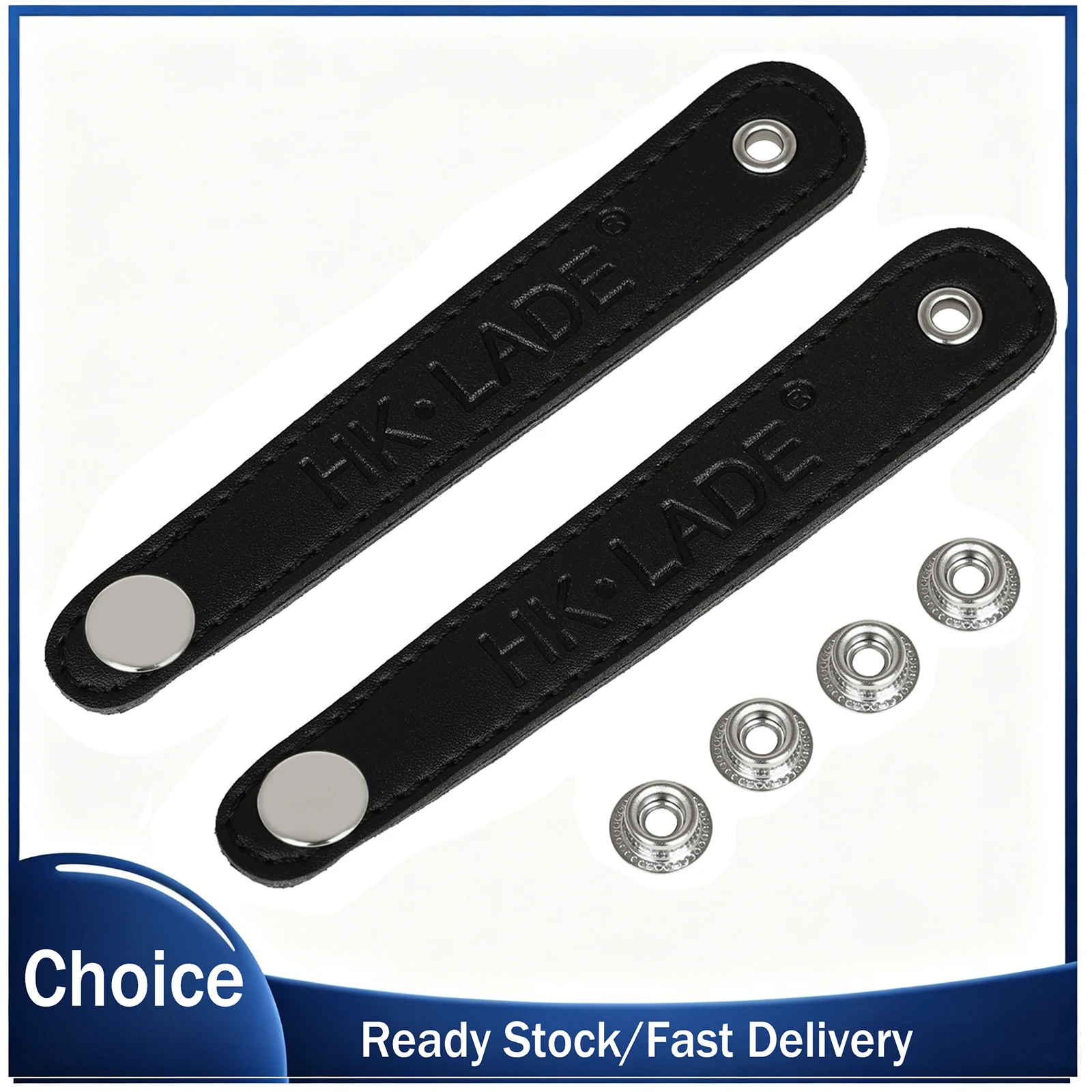 HK.LADE F-130 Accordion Bellows Strap Black PU Leather Bass Accordion Shoulder Strap Windbox Buckle for Accordion Accessories