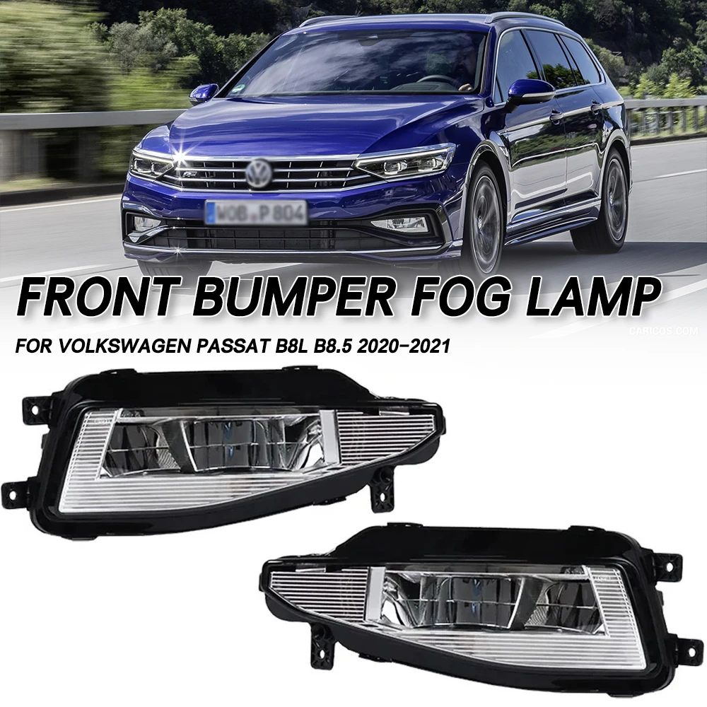 

For Volkswagen VW Passat B8L B8.5 2020 2021 Front Bumper Fog Lamps Foglamp DRL Daytime Running Light