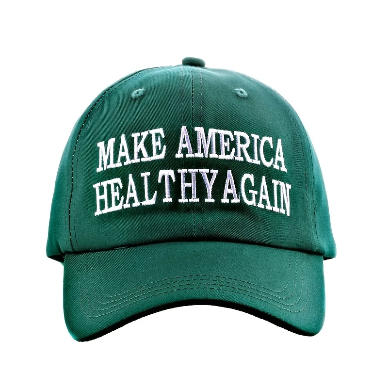 قبعة بيسبول مطرزة من Make America Healthy Again - قبعة سائق الشاحنة قابلة للتعديل، مثالية للاستخدام في الهواء الطلق