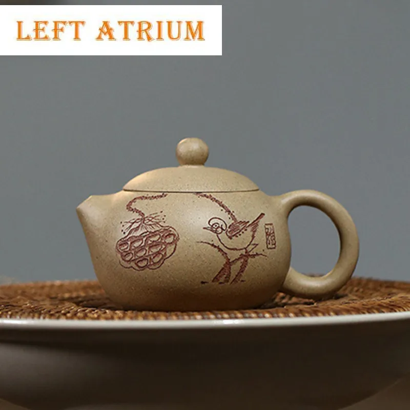 

Chinese Tea Ceremony Gift Collection Yixing High-end Handmade Tea Pot Eggplant Shape Purple Clay Antique Teapot Beauty Kettle