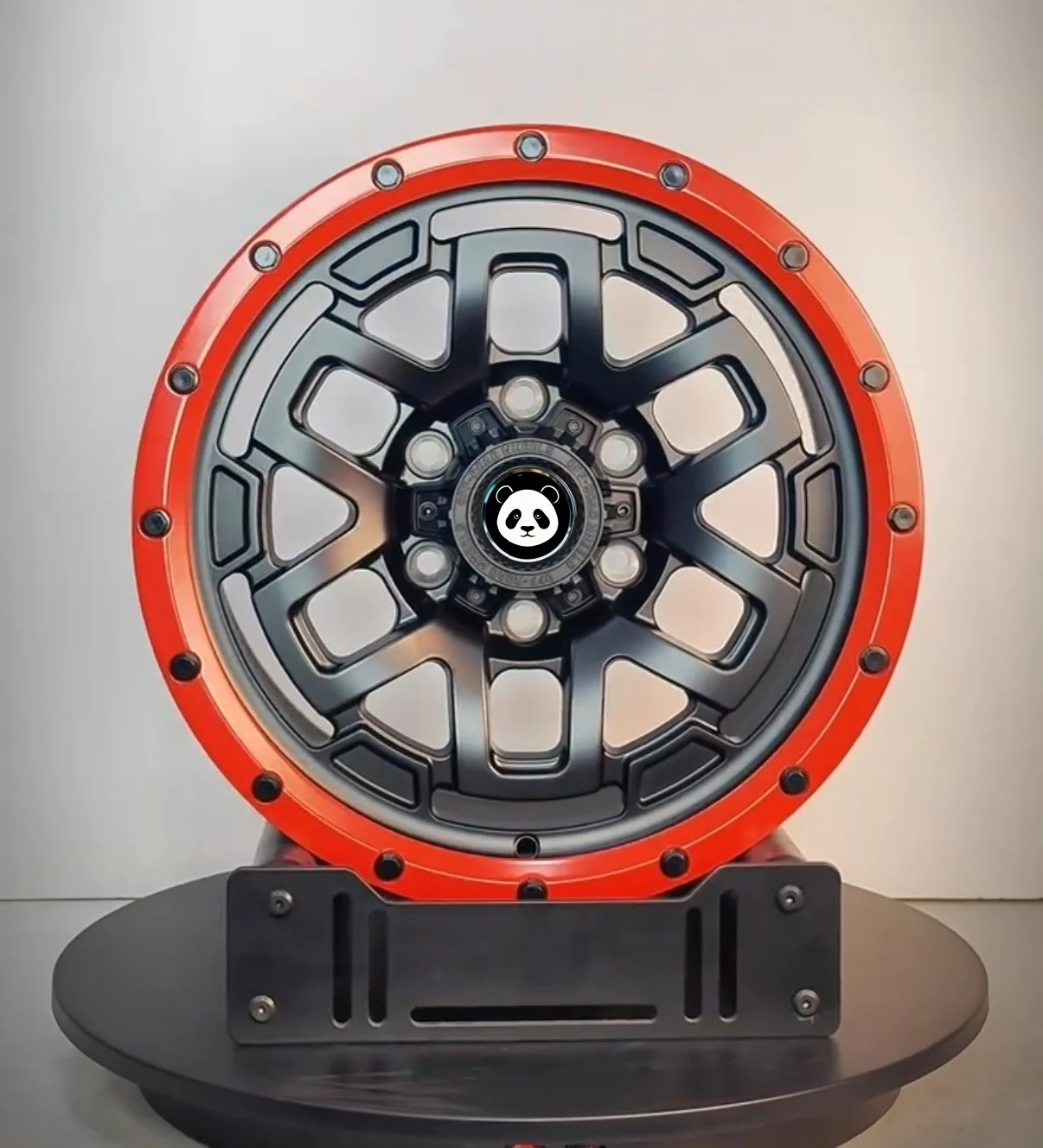UNBO-17 Custom Design 14 -26 Inch Sport Rim Black-Red Multi-Color Coated Custom Forged Alloy Rim For Luxury Cars