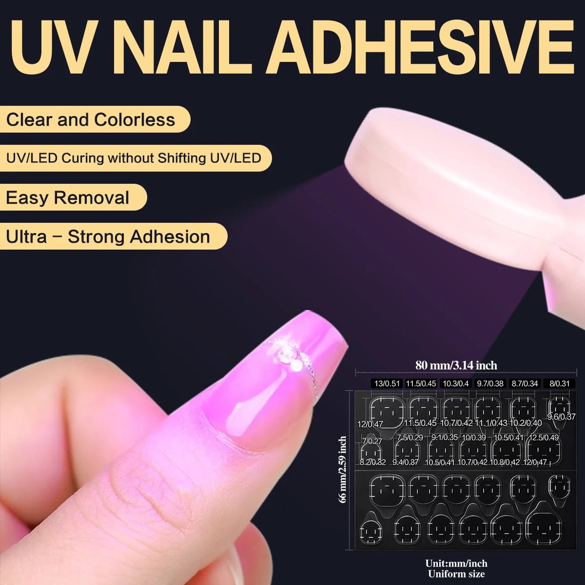 غراء أظافر جيلي بالأشعة فوق البنفسجية من BRIDGESOUND: ملصقات 480/360/240/120 (20/15/10/5 ورقة)، غلاف معالجة مطور بالفيلم الأسود 16X، جوانب قوية #2
