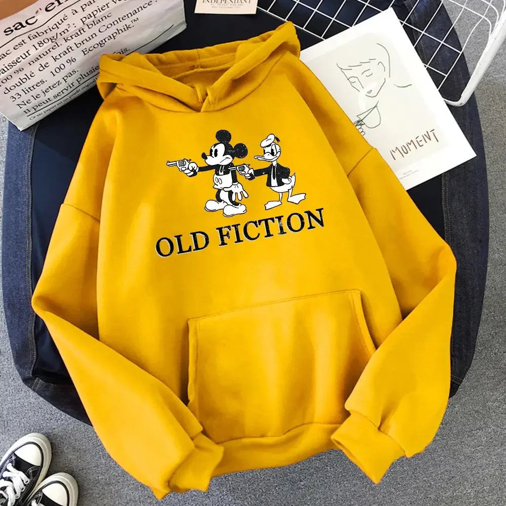 Sudadera con capucha de Disney para hombre y mujer, suéter de Mickey Mouse, Pato Donald, Sudadera con capucha de lana, Tops informales de otoño e