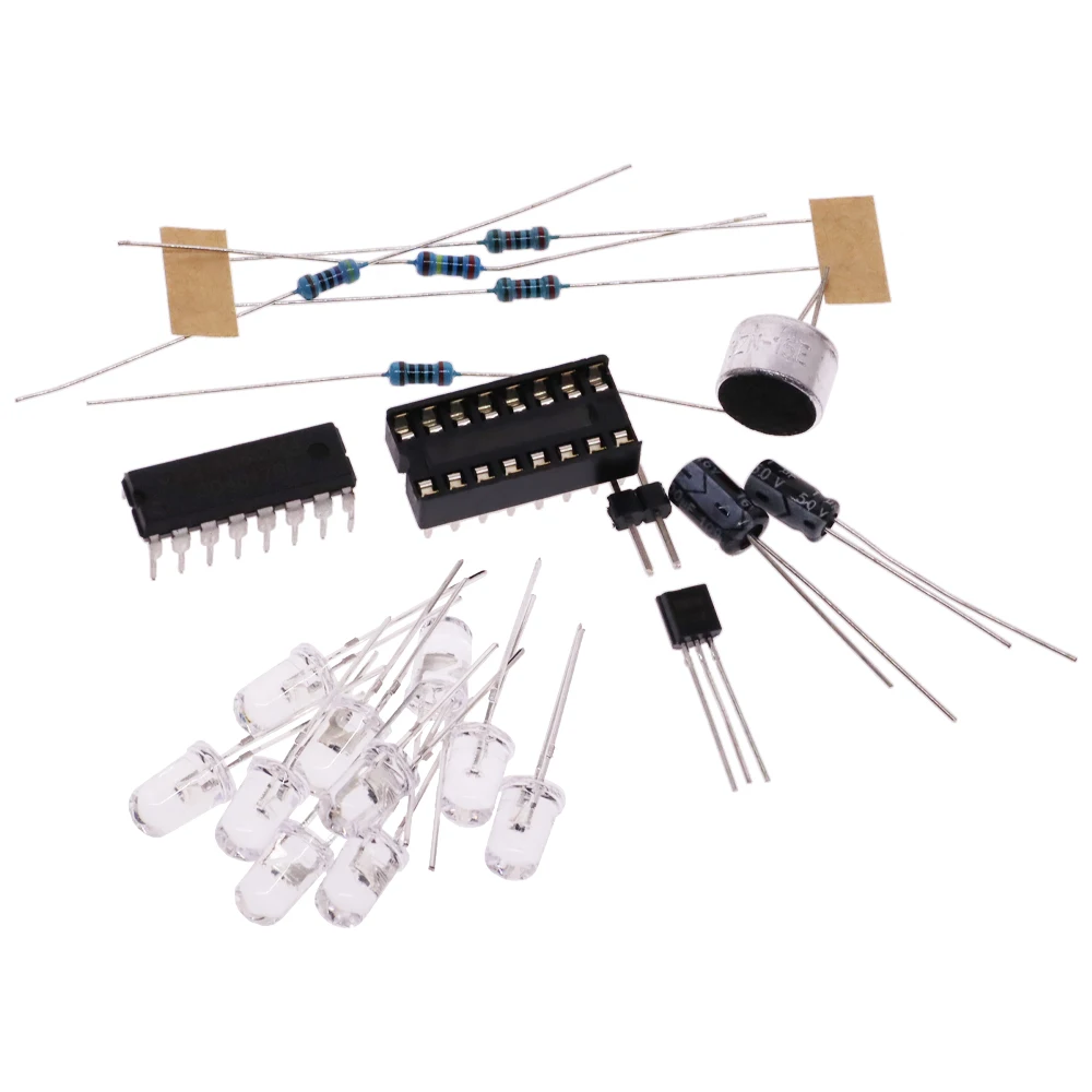 Voice activated LED Water Light Kit CD4017 Lantern Control Fun Electronic Production Teaching Training Diy Electronic Kit Module