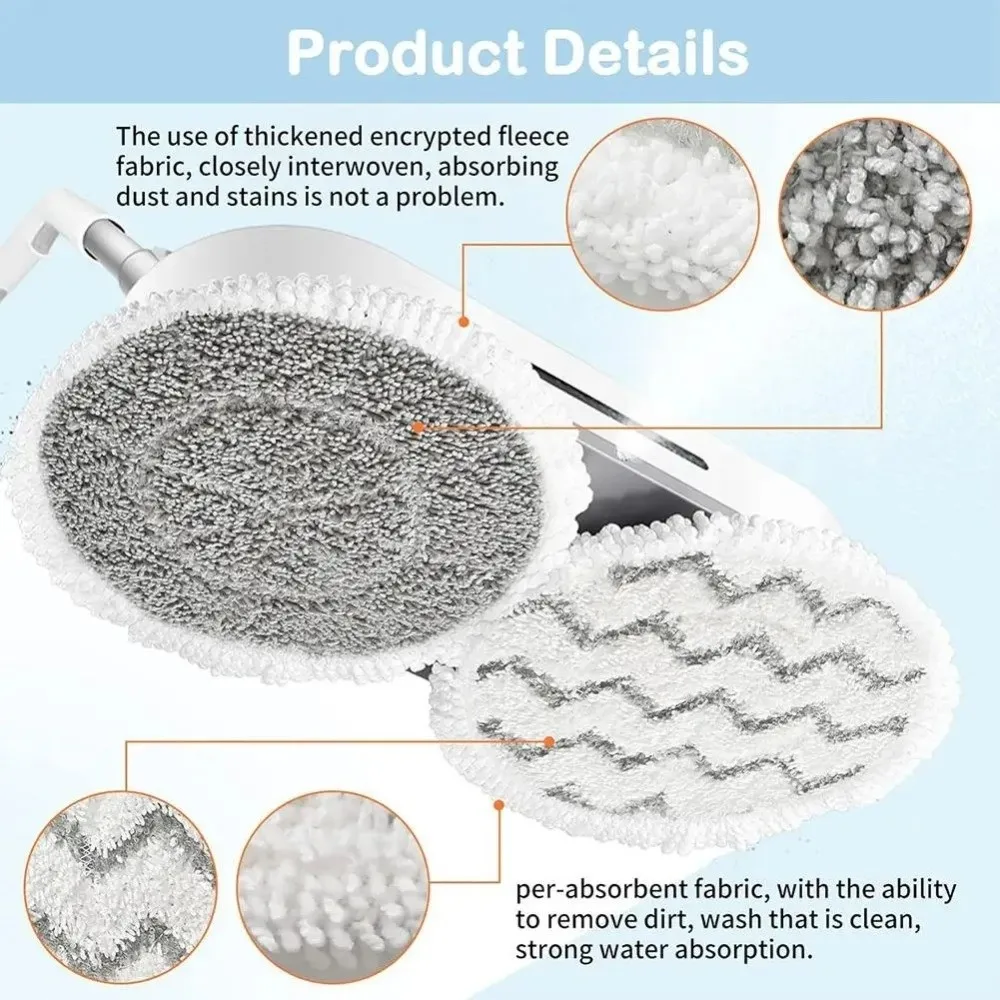 Replacement Steam Mop Pads Microfiber Reusable Cleaning Pads Highly absorbent for Shark S7001 S8201 S7000 S8001 Series
