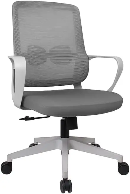 Ergonomic Office Chair, Swivel Desk Chair,Curved Lumbar Support,Mesh Back Computer Chair(Grey)