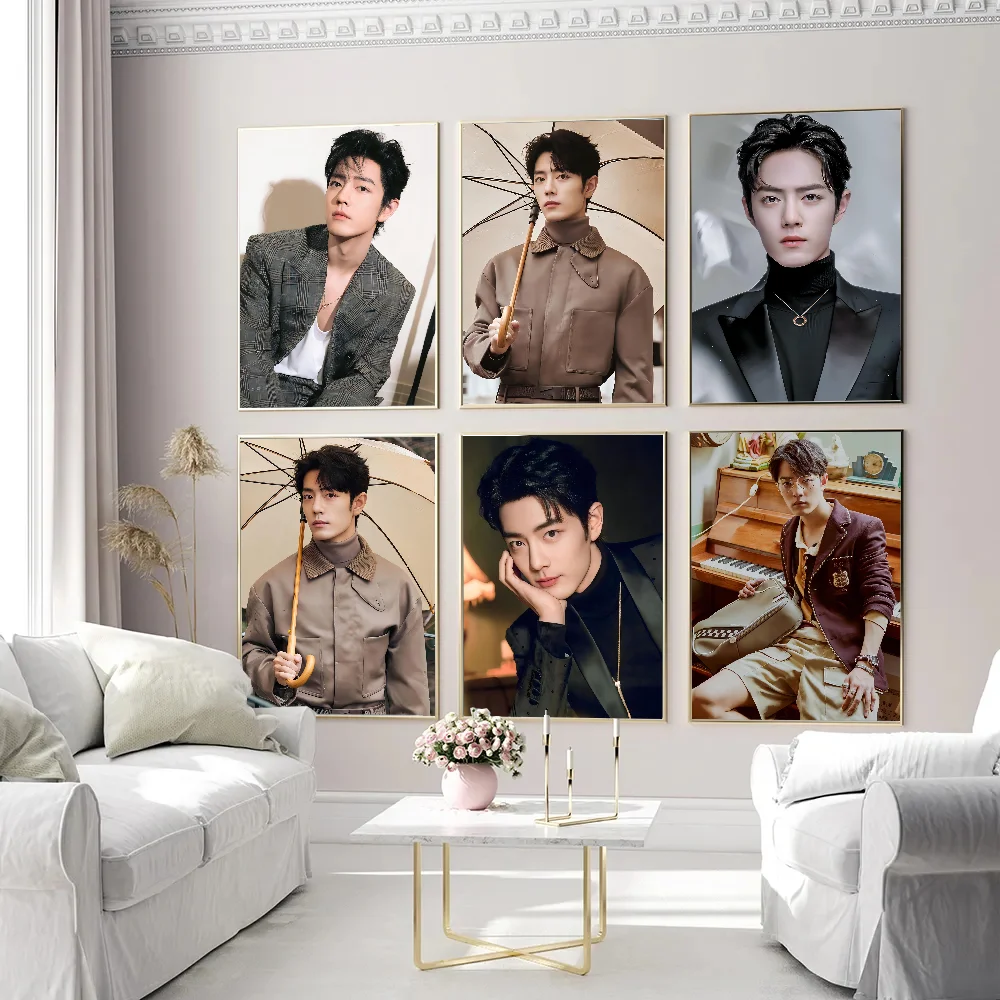 The Untamed Xiao Zhan Poster Anime Posters Sticky Waterproof Paper Sticker Coffee House Bar Kawaii Room Decor