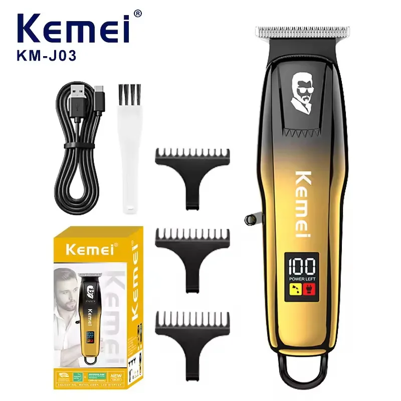 

Kemei KM-J03 Electric Hair Clipper Household Hair Salon Special Electric Hair Clipper Digital Display