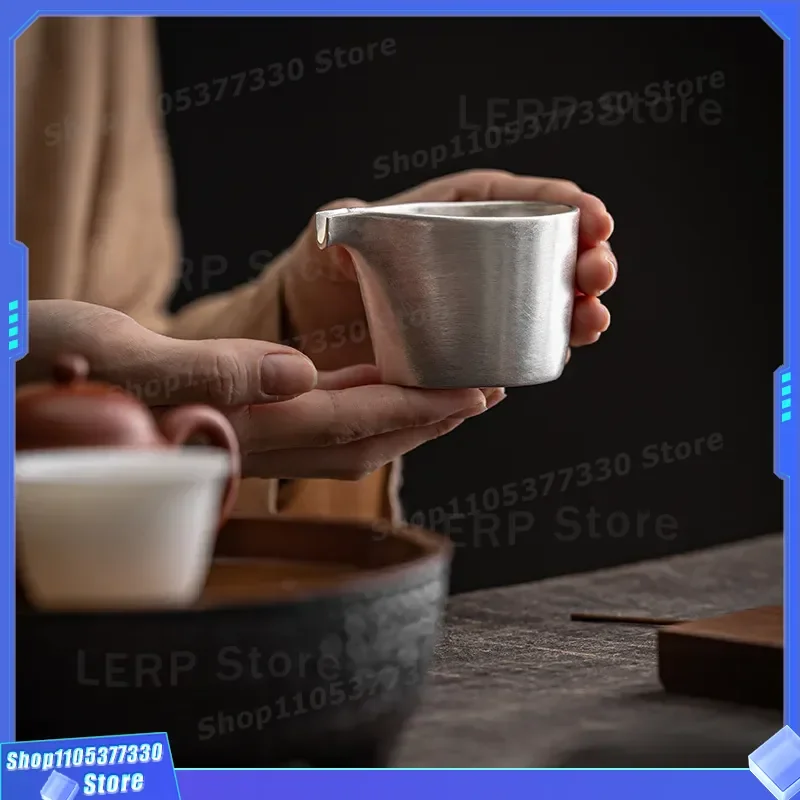 Retro Chinese Ceramic Fair Cup Kung Fu Tea Set Accessories Zen Style Tea Dispenser Household Uniform Cup for Male Tea Sea