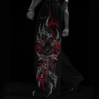 Breathedivinity American Trendy Men's Sports Pants Running Fitness Casual Straight Leg Print Long Trousers Cotton Breathable