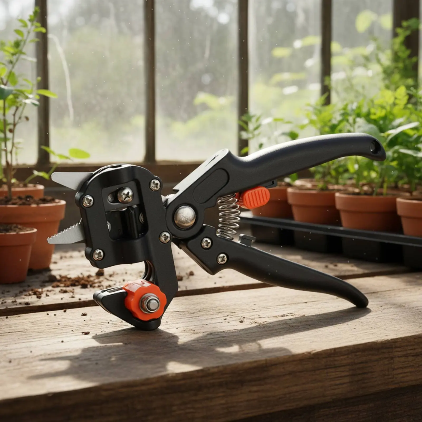 

Pruning Grafting Shears 2 in 1 Fruit Tree Grafting Cutter Multi Blade Precise Cutting for Gardeners