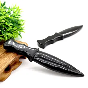 Natural Obsidian verdammte Kristalle des Quarzes, handgeformt Hauptverkäufe Hexe Stanks - №10