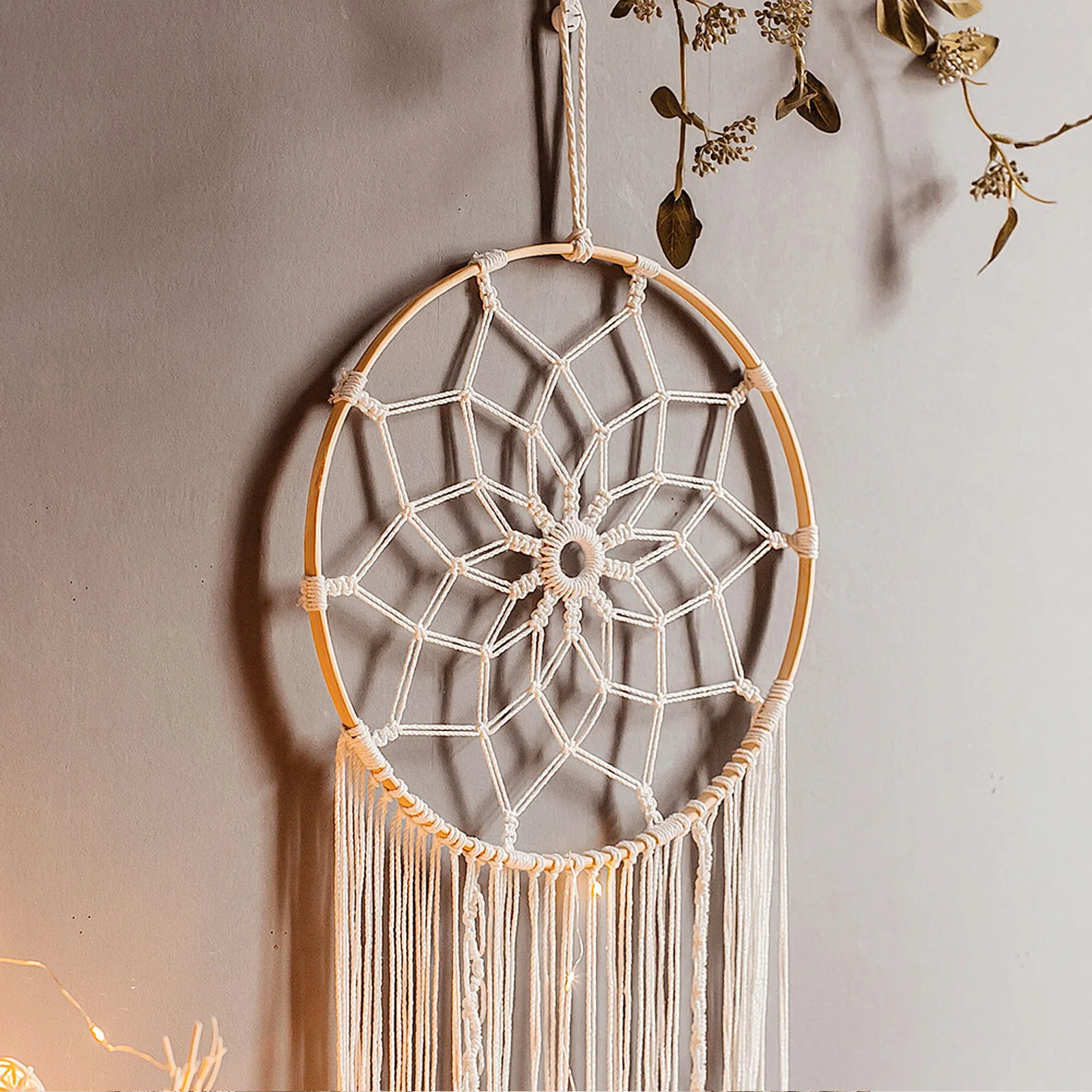 

24pcs Bamboo Wreath Rings Craft Hoops for DIY Dream Catchers Garland Plant Hangers Macrame Base Circles Decor