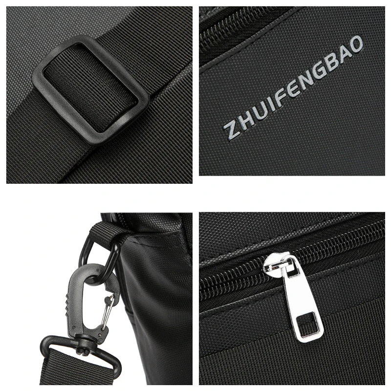 Business Casual Handbag for Men Minimalist Large Capcity Waterproof Shoulder Bag Luggage Strap Design Durable Cross body Bags
