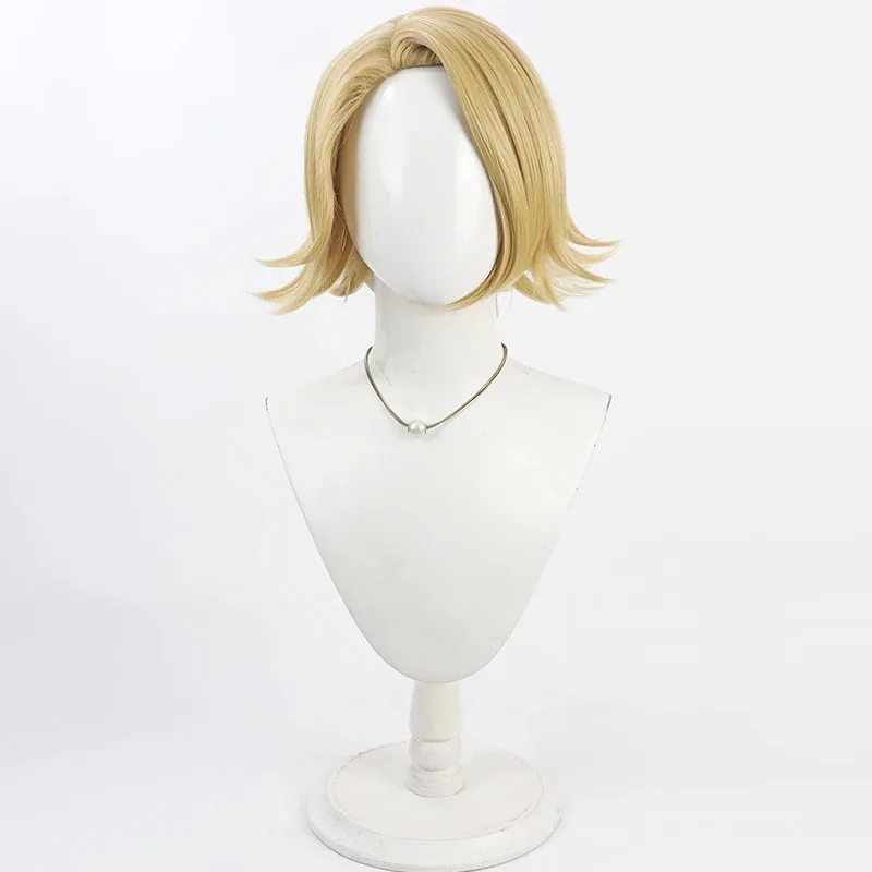 2025 aaa Anime Tougen Anki Kuina Sazanami Cosplay peluca 30cm corto marrón claro pelo sintético resistente al calor para mujeres niñas fiesta