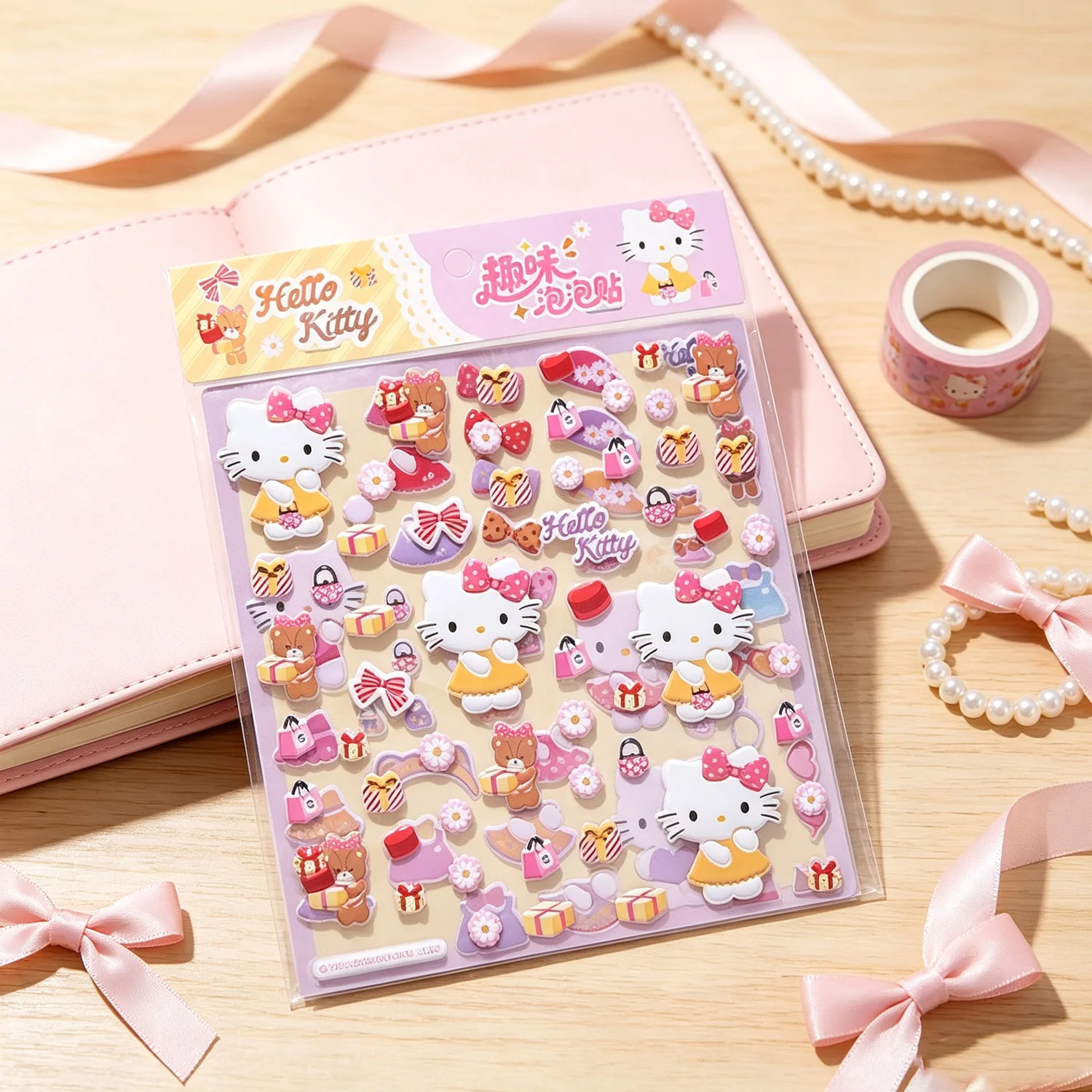 Sticker met Hello Kitty-thema, schattige, lieflijke patronen, stickers voor notitieboekjes, scrapbooks, telefoonhoesjes, tiener DIY-decoratie, cadeau
