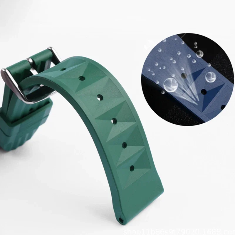 المطاط حزام الساعات ل Seiko الغواصة SKX007 SKX009 سوار ساعة استبدال شقة نهاية حزام 20 مللي متر 22 مللي متر 2026 #5