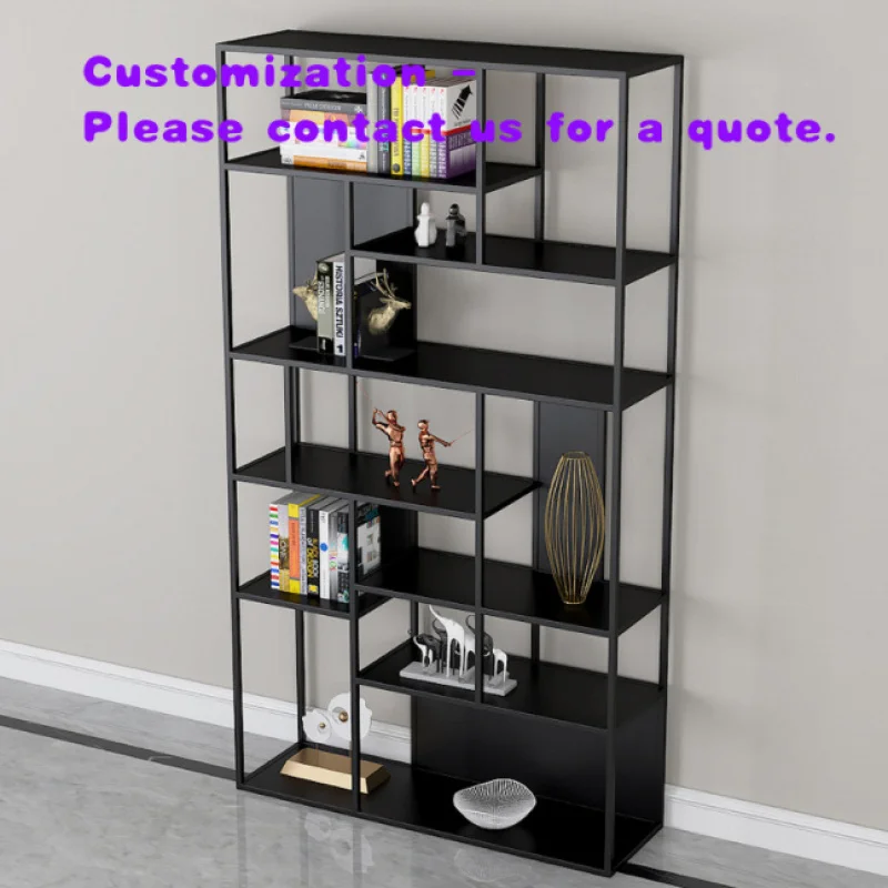 custom.China Factory Living Room Shelf Design Shelf Display Unit Metal Bookcase Steel Book Shelf