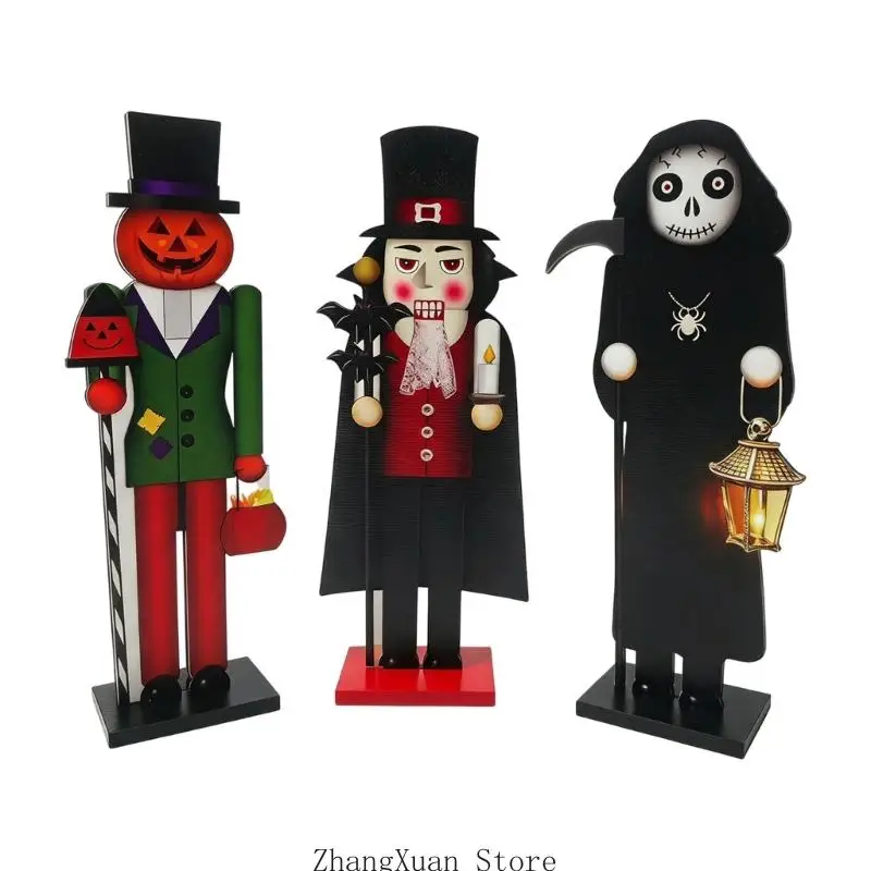Halloween-Thanksgiving-Holzfiguren-Akzent, 25 großes Regalstück für den Innenbereich für Herbsteingang und Flurtisch, 3 x – Detail 9