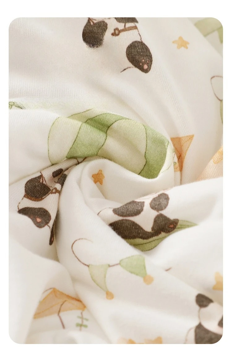 Somenie Baby Onesie Winter Padded Thickened Warm Bodysuit Cute  Printed Boys Girls Pajamas Newborn Soft And Comfortable Jumpsuit