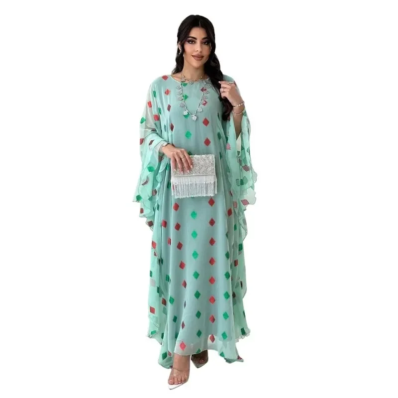 

Evening Dress Women Dashiki Muslim Fashion Abaya African Clothes Robe Marocaine Luxury Dubai Kaftan Dress Vetement Big Size