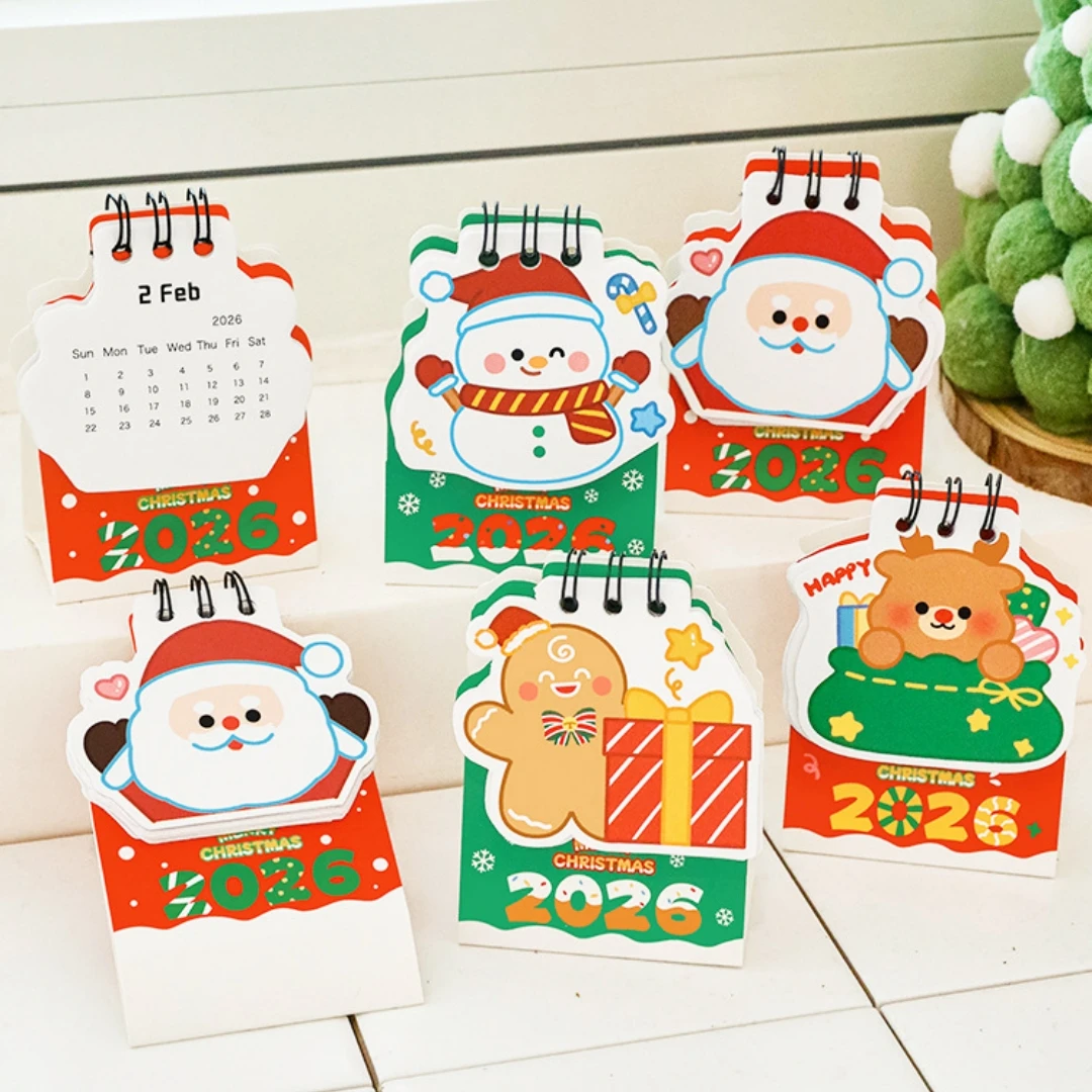 Christmas Table Planner Cartoon Desktop Calendar Daily Scheduler  Mini Desk Calendar For Student Gift Event Planning Desk