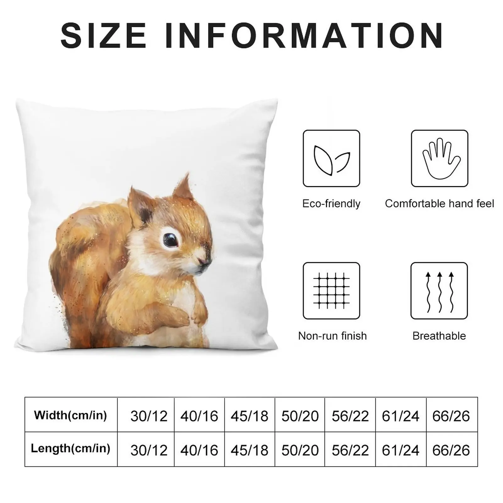 Little Squirrel Throw Pillow Throw Pillow Covers Christmas Pillow Cases