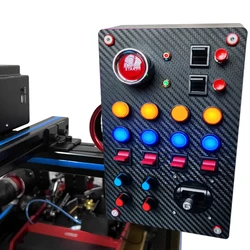 PC Yarış ekipmanı Simülasyon Kontrol Kutusu Denetleyicisi Çok Fonksiyonlu Kontrol Düğmesi Kutusu RGB Thrustmaster Fanatec Tak ve çalıştır