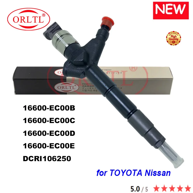 

ORLTL Common Rail Diesel Injector 16600-EC00B 16600-EC00C 16600-EC00D 16600-EC00E DCRI106250 For TOYOTA Nissan Navara