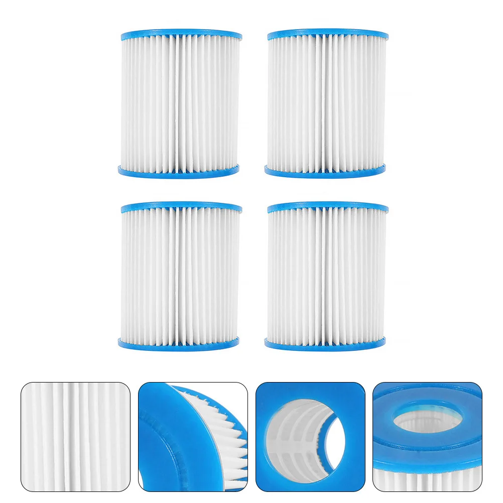 

4Pcs Pool Replacement Filter Cartridge High Efficiency Water Filtration System for Clean Circulation Pump Inflatable Pool