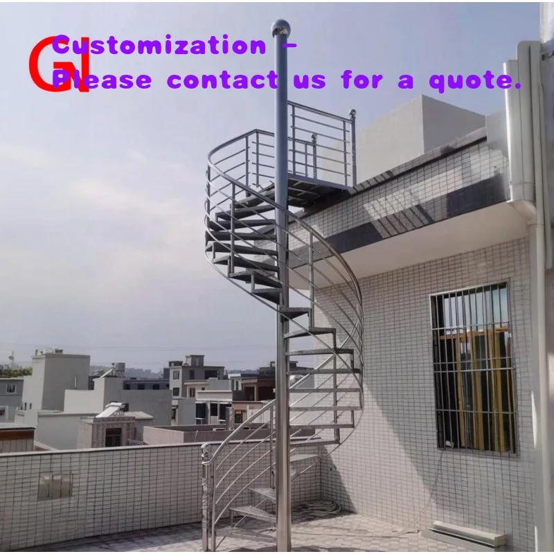 custom.Customized Rotating Staircase, Outdoor Rust-proof 304 Stainless Steel Staircase, Rotating Ladder