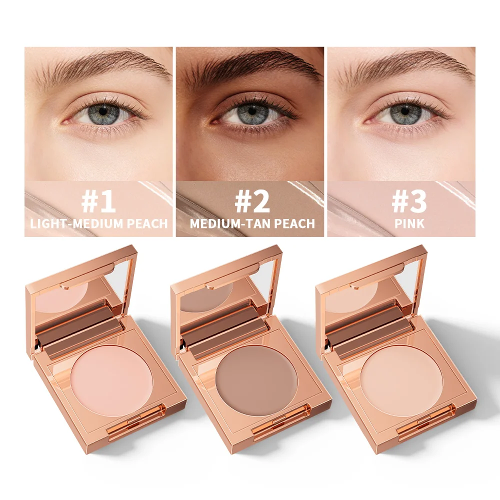 CC Full Coverage Undereye Color Corrector Matte Waterproof Nourishing Full Coverage Pressed Powder Foundation With Puff Makeup
