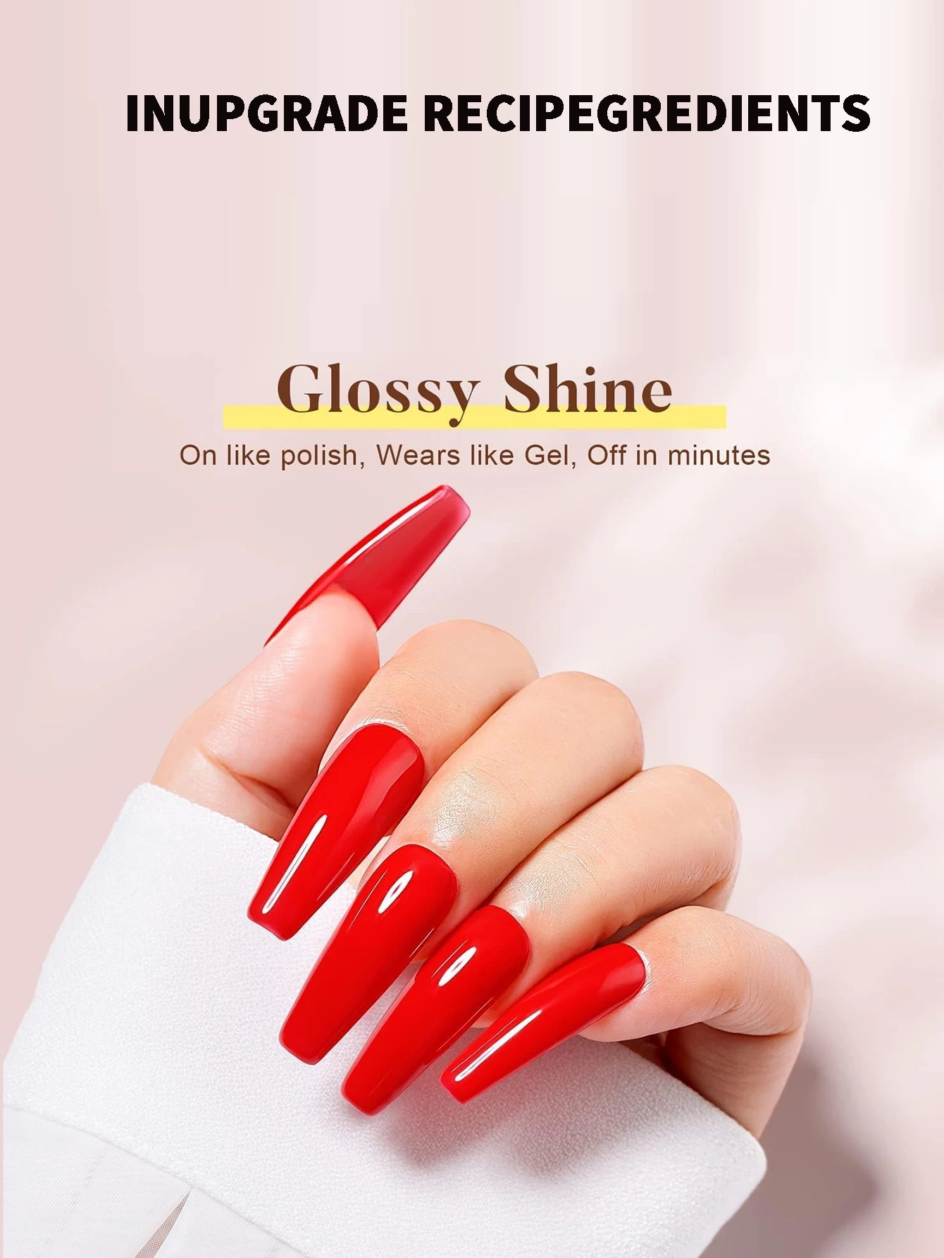 Gel-Nagellack-Grundlack- und Decklack-Set, 2 x 0,34 Unzen, Soak Off UV-LED-Gel-Nagellack, Lack-Maniküre-Set, glänzend, glänzend, langlebig