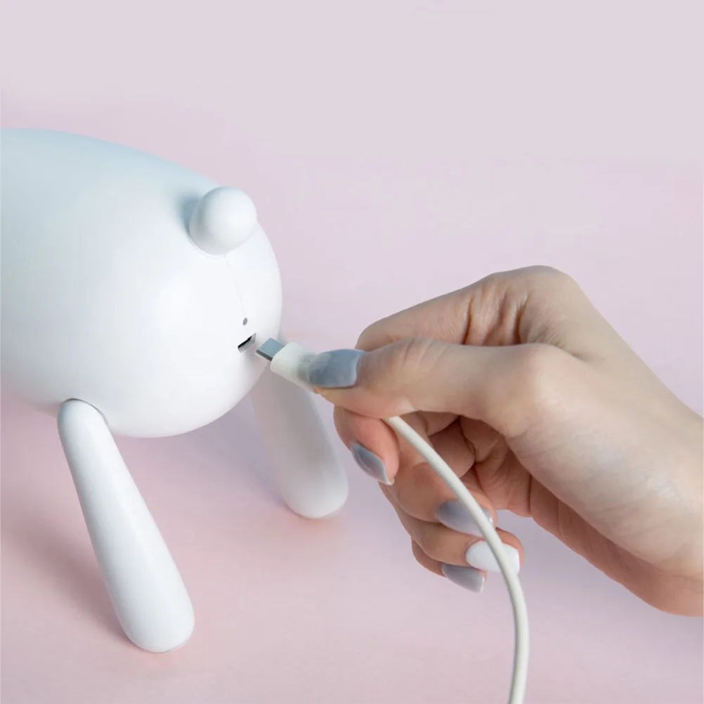 

Cartoon LED Night Light Elk Shape Lamp Creative Gift Bedroom Bedside ABS Silicone Table Lamp USB Rechargeable Mood Lighting (