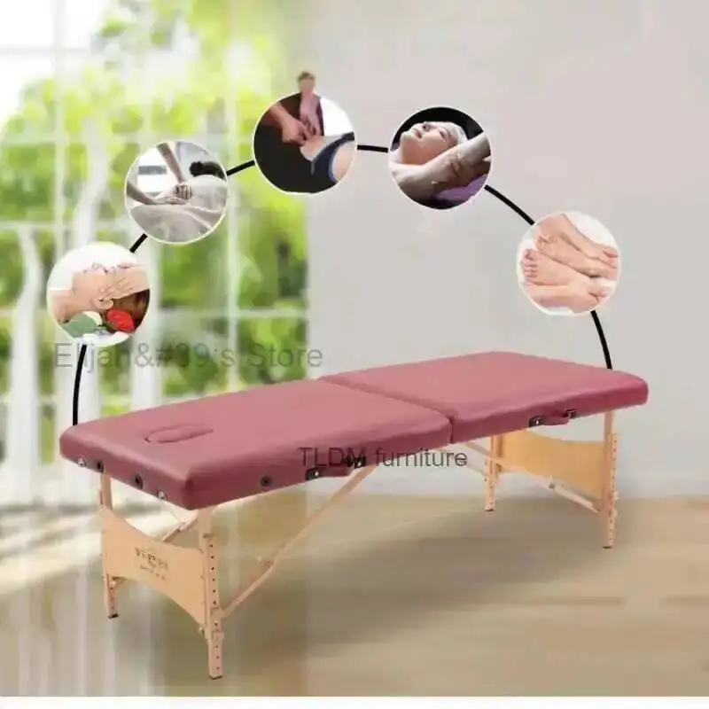 Folding Portable Massage Bed Tattoo Wooden Comfort Speciality Massage Table Knead Medical Lit Pliant Beauty Furniture RR50MB