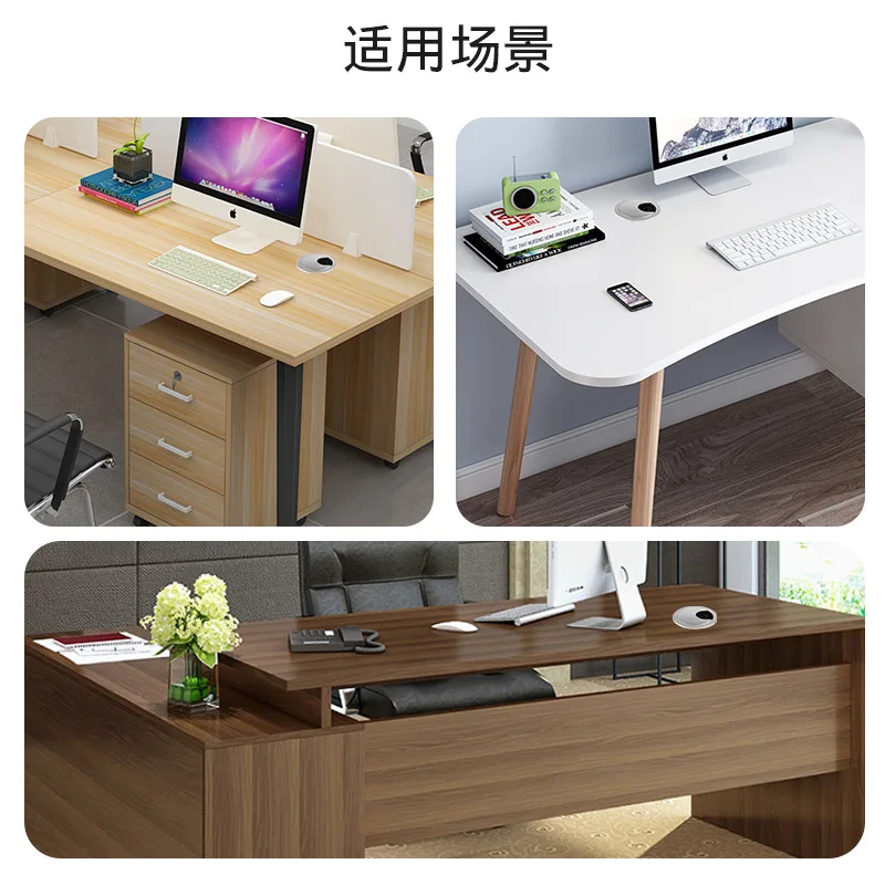 50 53 60 65 80 mm Tidy Buckle Line Office Organizer Wire Hole Cover Computer Grommet Line Box Desk Table Cable Fastener