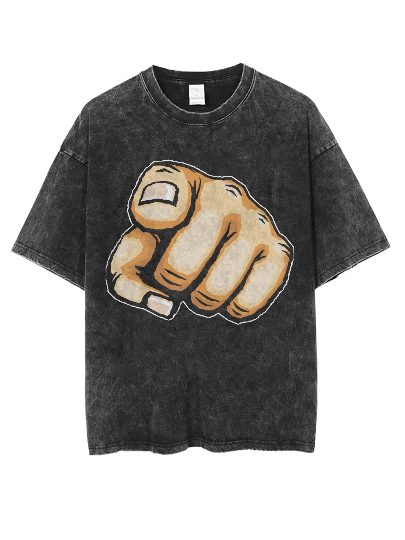 تي شيرت أسود مغسول برقبة دائرية للنساء والرجال، فضفاض ومريح، تصميم مطبوع للهالوين، قميص كاجوال شتوي الأكثر مبيعًا