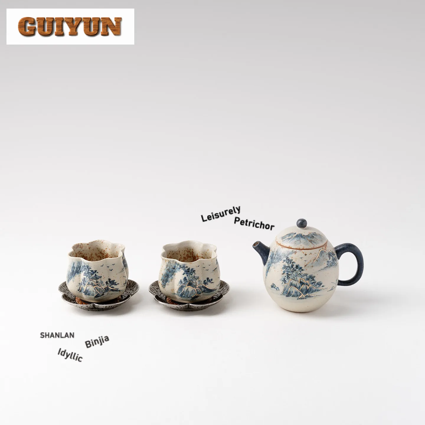 رسمت باليد المشهد طقم شاي مجموعة كاملة حفل الشاي الجمالية مجموعة الشاي تخمير إبريق الشاي وكوب شاي مجموعة المقاهي الديكور #4