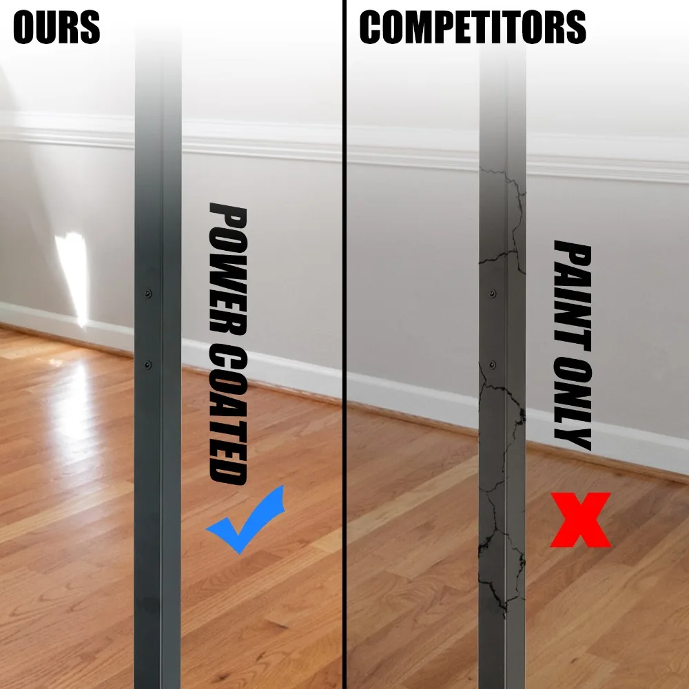 6 خطوات درابزين سطح السفينة درابزين الدرج قضبان يدوية سوداء داخلية للخطوات الخارجية