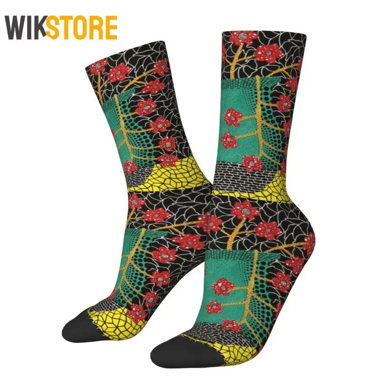 

Yayoi Kusama Flowers Men Women Male Hip Hop Happy Crew Sock Fun 3D Print Abstract Art Dress Socks Non-Slip Running Sport Socks