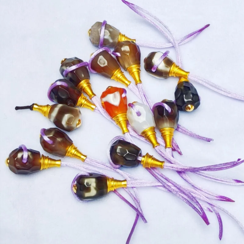 

5Pcs/Lot Agate Dzi Residual Bead Carving Non Phase Buddha Head Three Way Connector Used For Making Bracelets&108Pieces Necklaces