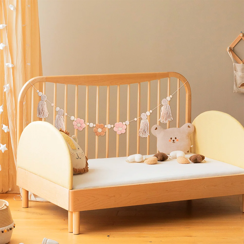 

2Pcs Boho Tassel Garland Wooden Beads Rustic Baby Shower Kids Room Decor High Chair Banner Party Wall Hanging Boho Garland