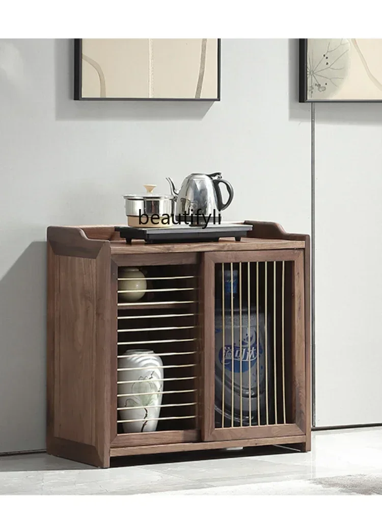 

D25 Chinese Style Tea Cabinet Solid Wood Light Luxury and Simplicity Living Room Sideboard Cabinet Side Cabinet