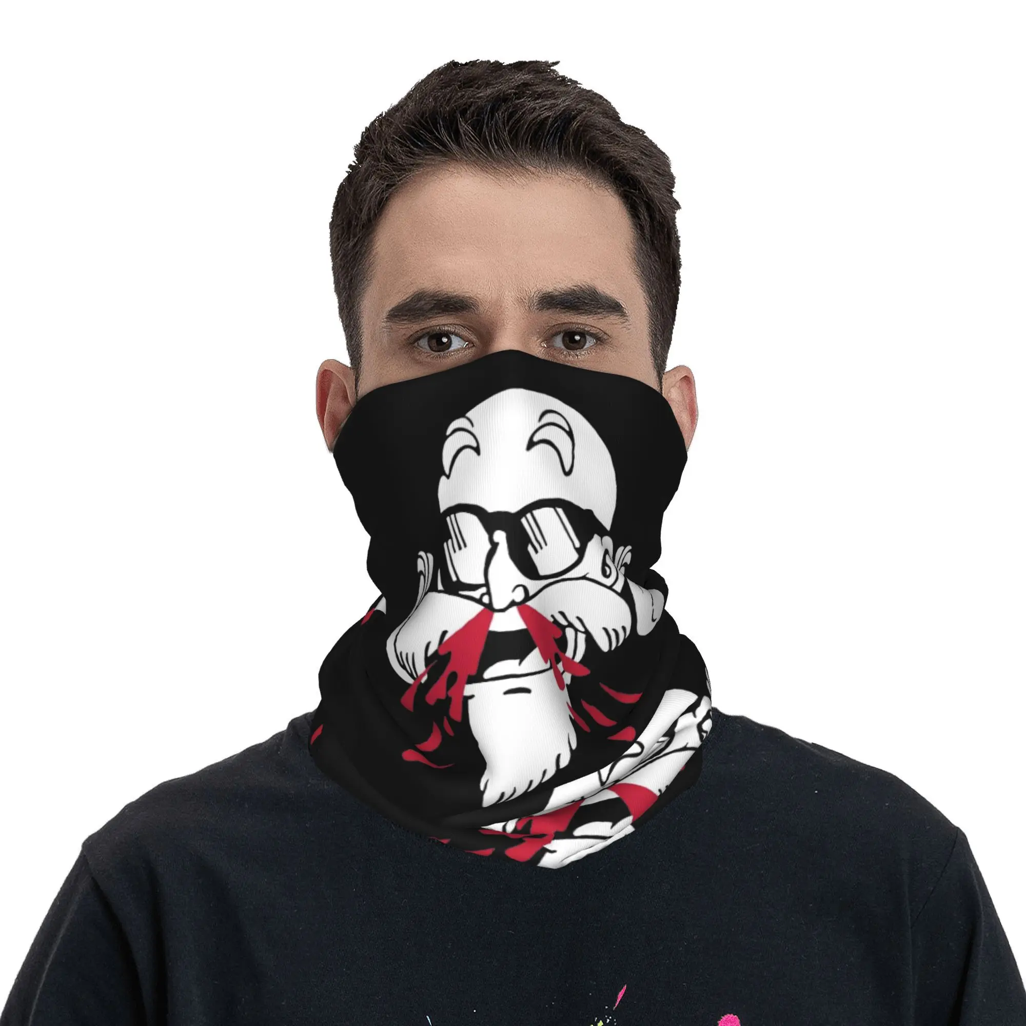 DBZ Dragon Ball  Master Roshi Bandana Neck Gaiter Printed  Mask Scarf Multifunctional Balaclava Cycling Unisex Adult Breathable