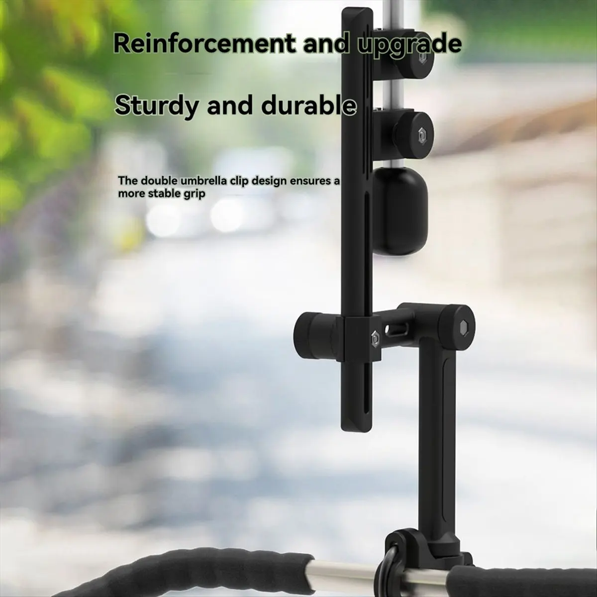 ABST Golf Push Cart Umbrella Holder, Height-Adjustable Umbrella Holder for Strollers, Wheelchairs, Bicycles, Beach Chairs view 5