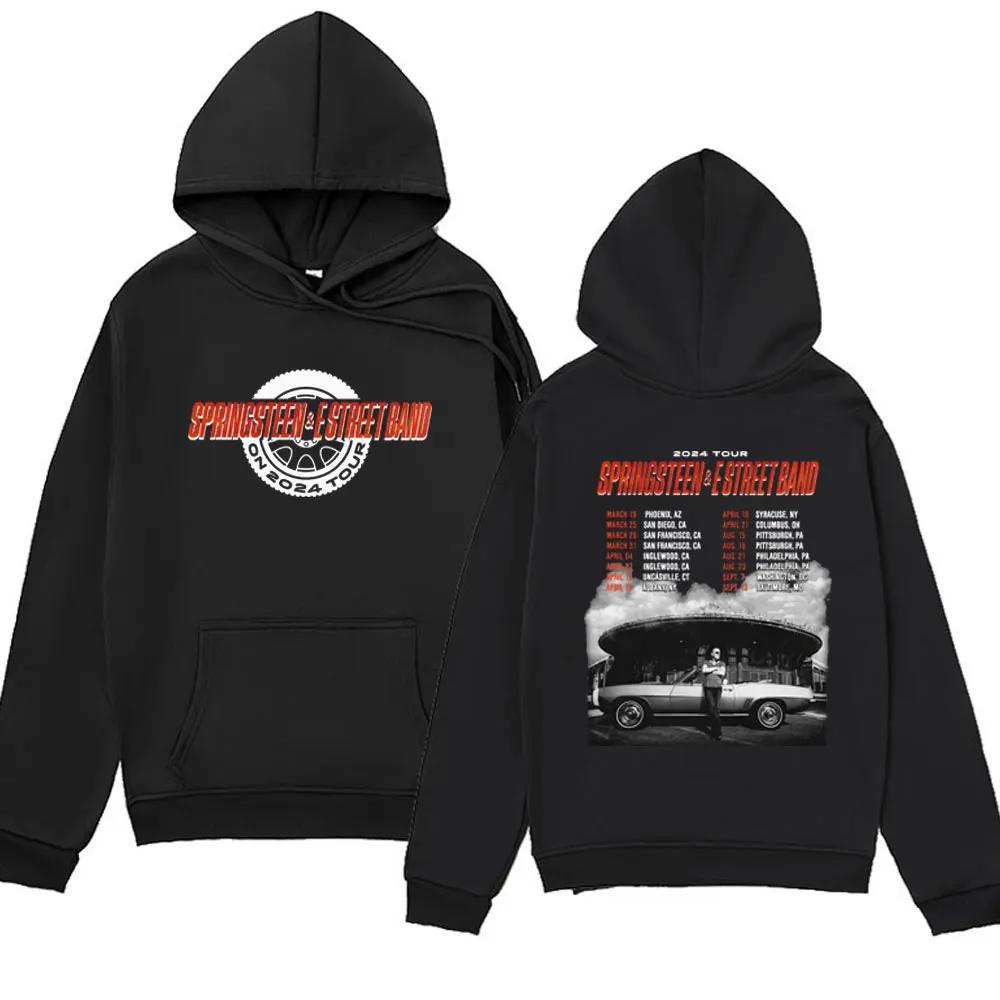 

Bruce Springsteen and E Street Band 2024 Tour Hoodie Fall/winter Fashion Fleece Sweatshirts Men's Women's Couple Fleece Pullover