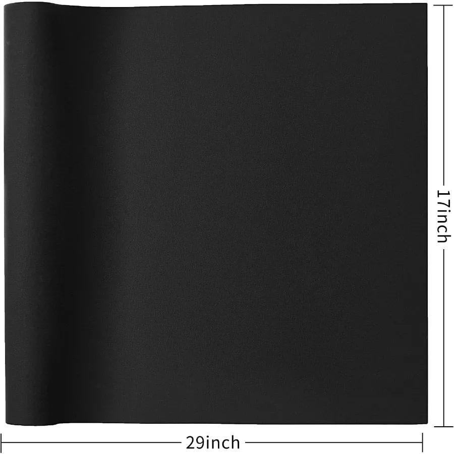 Wooqu Libro in tessuto Superficie in tessuto e supporto in carta Facile da usare Robusto 17x29 per rilegatura di libri Nero