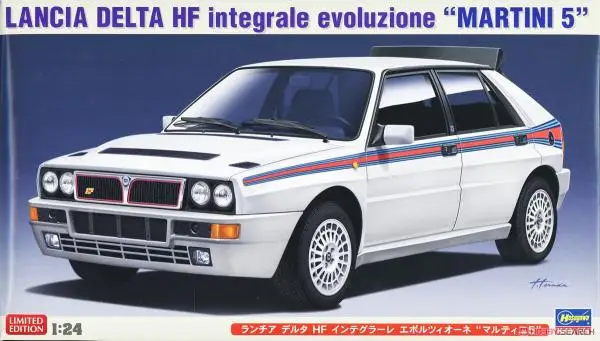 Hasegawa Plastic Assembled Car Model 1/24 Scale Lancia Delta HF Integrale Evoluzione `Martini5 Model Kit 20528